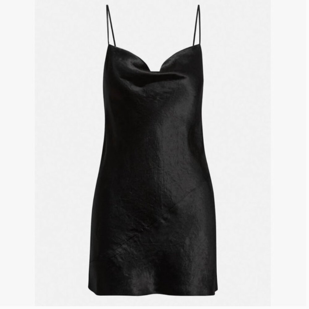 Aritzia Cowl neck satin mini dress